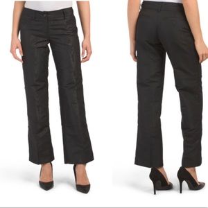 Petite jacquard stretch woven pants